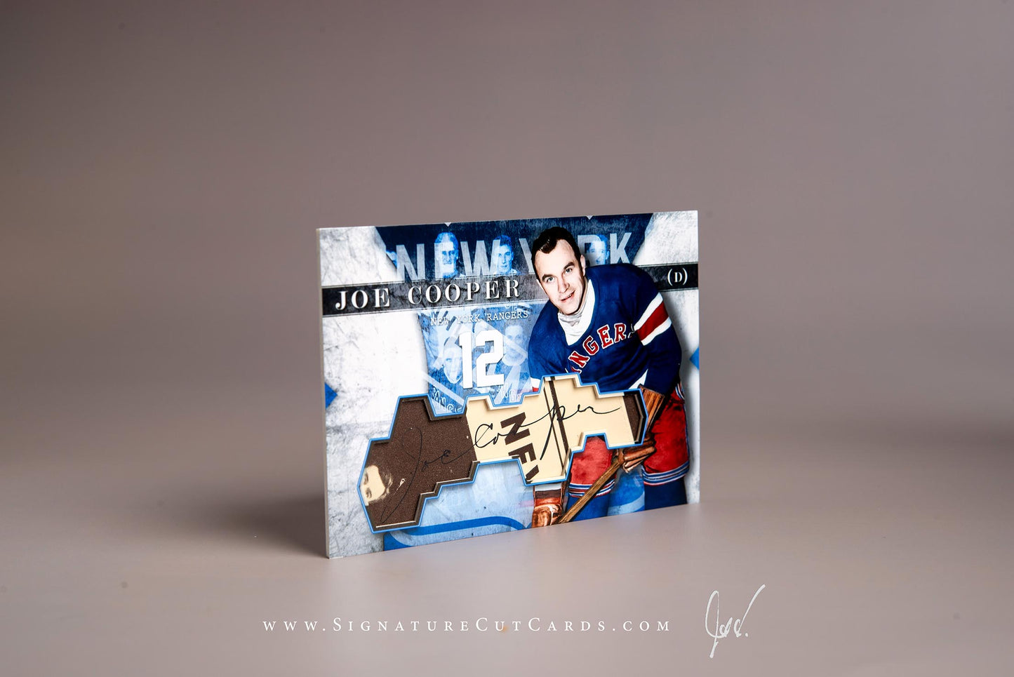Joe Cooper New York Rangers Signature Cut Card Autograph