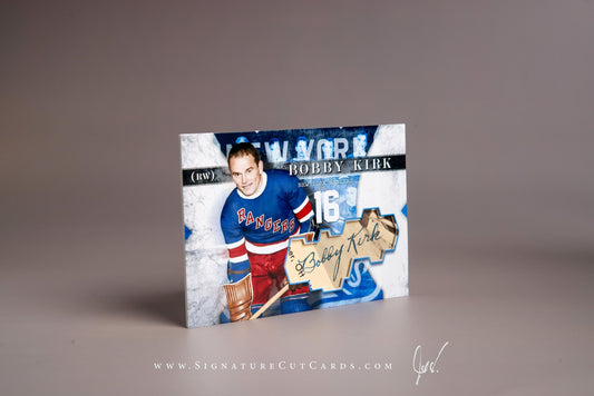 Bobby Kirk New York Rangers Signature Cut Card Autograph