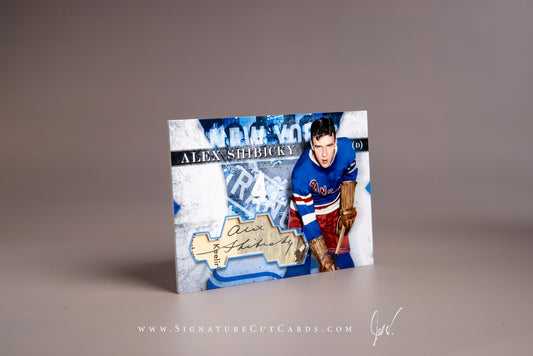 Alex Shibicky New York Rangers Signature Cut Card Autograph