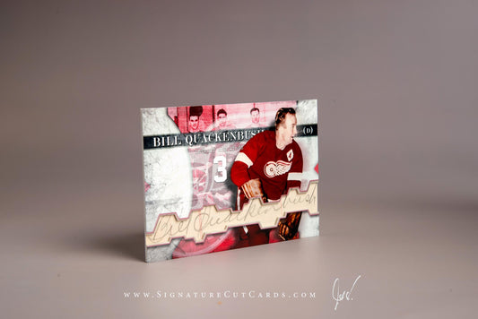 Bill Quackenbush Detroit Red Wings Signature Cut Card Autograph