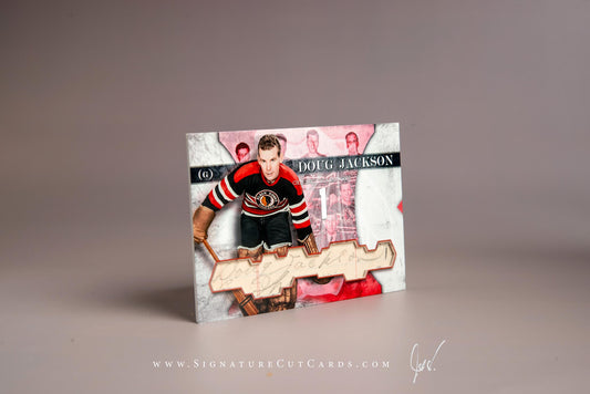Doug Jackson Detroit Red Wings Signature Cut Card Autograph