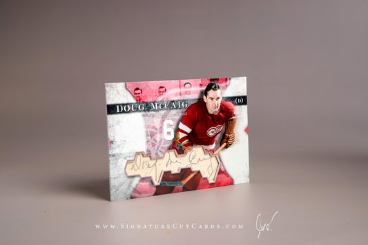 Doug McCaig Detroit Red Wings Signature Cut Card Autograph