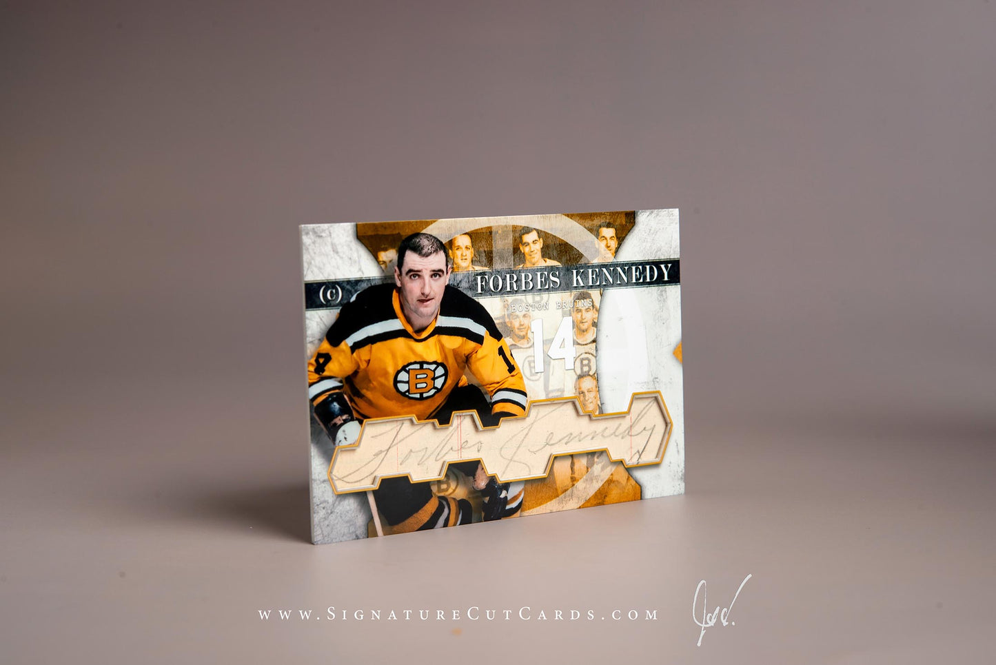 Forbes Kennedy Boston Bruins Signature Cut Card Autograph
