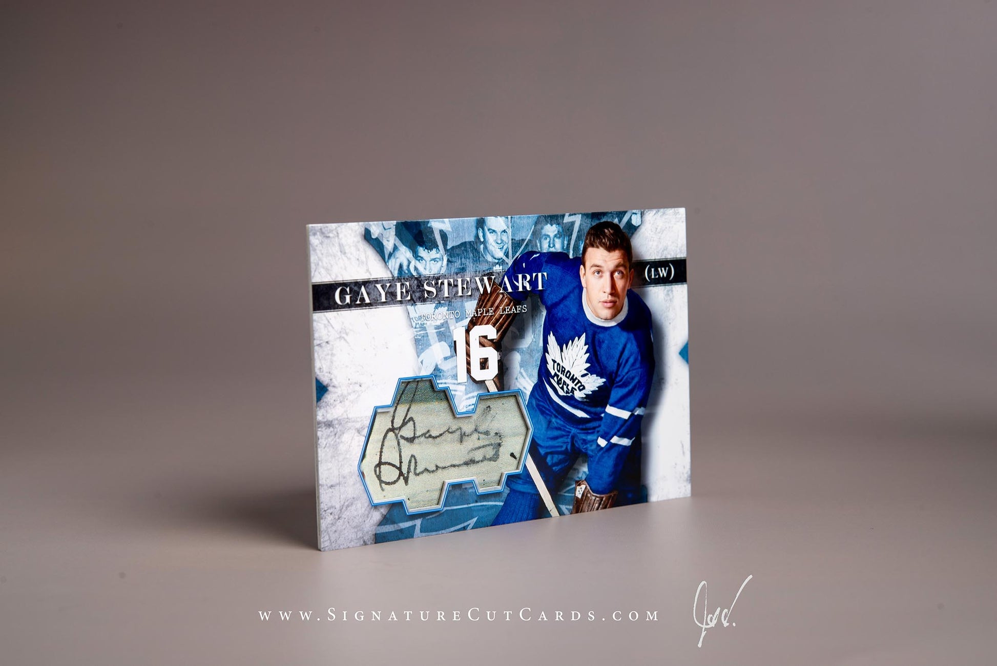 Gaye Stewart Toronto Maple Leafs Signature Cut Card Autograph