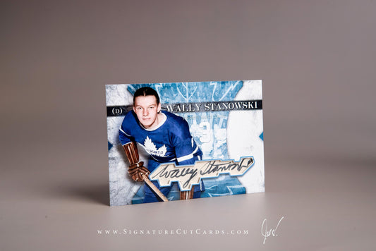 Wally Stanowski Toronto Maple Leafs Signature Cut Card Autograph