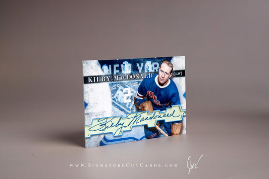 Kilby MacDonald New York Rangers Signature Cut Card Autograph