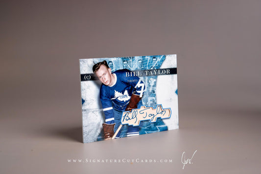 Bill Taylor Toronto Maple Leafs Signature Cut Card Autograph