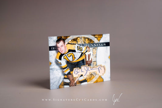 Bill Jennings Boston Bruins Signature Cut Card Autograph
