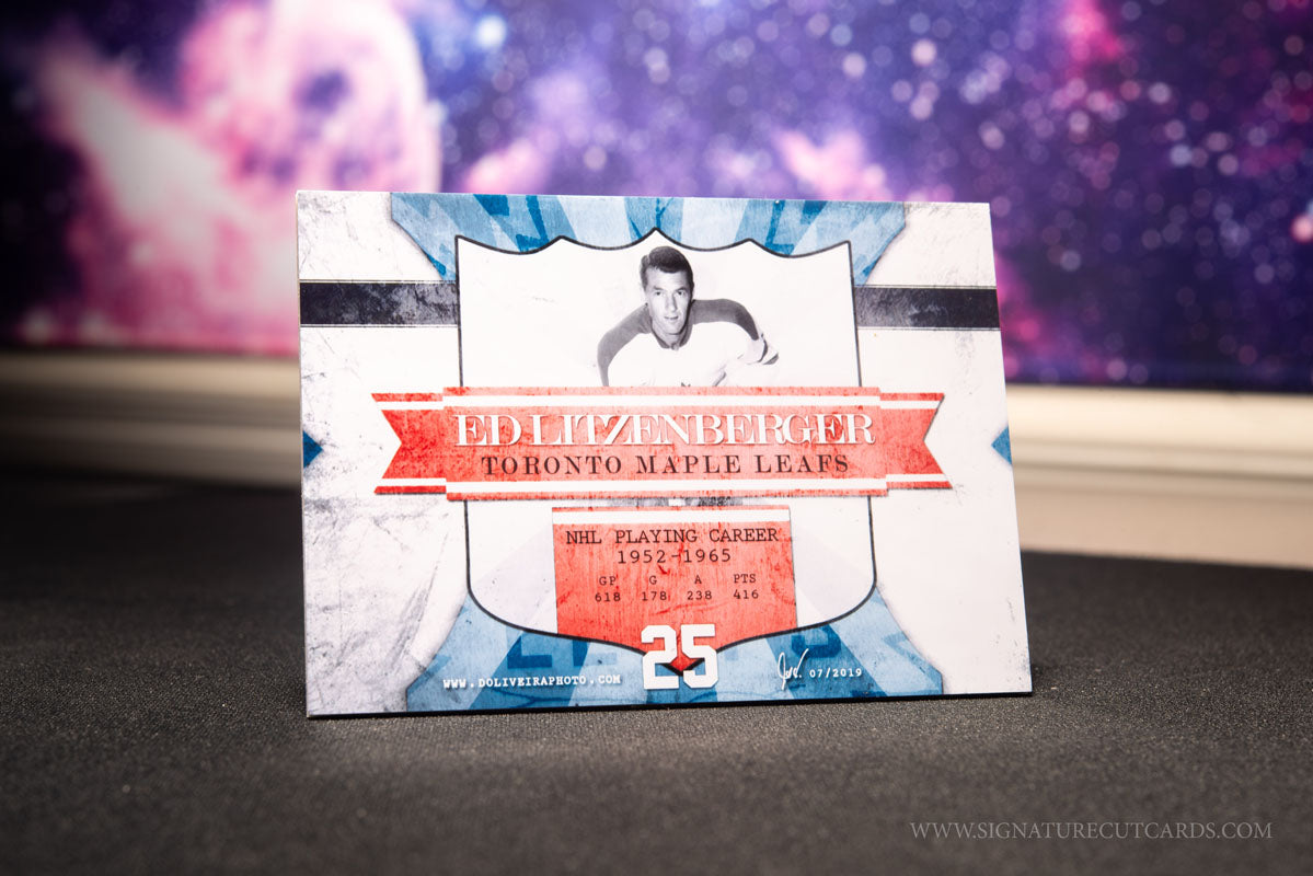 Ed Litzenberger Toronto Maple Leafs Vintage Signature Cut Card