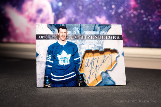 Ed Litzenberger Toronto Maple Leafs Vintage Signature Cut Card