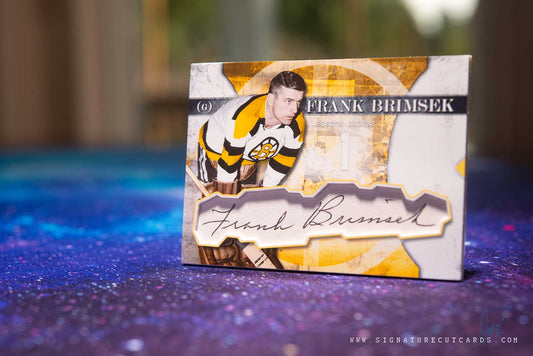 Frank Brimsek Boston Bruins Vintage Signature Cut Card