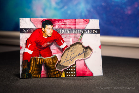 Roy Edwards Detroit Red Wings Vintage Signature Cut Card