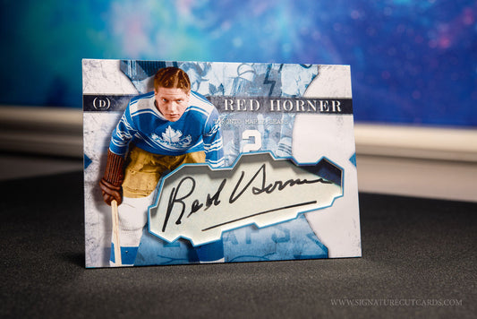 Red Horner Toronto Maple Leafs Vintage Signature Cut Card