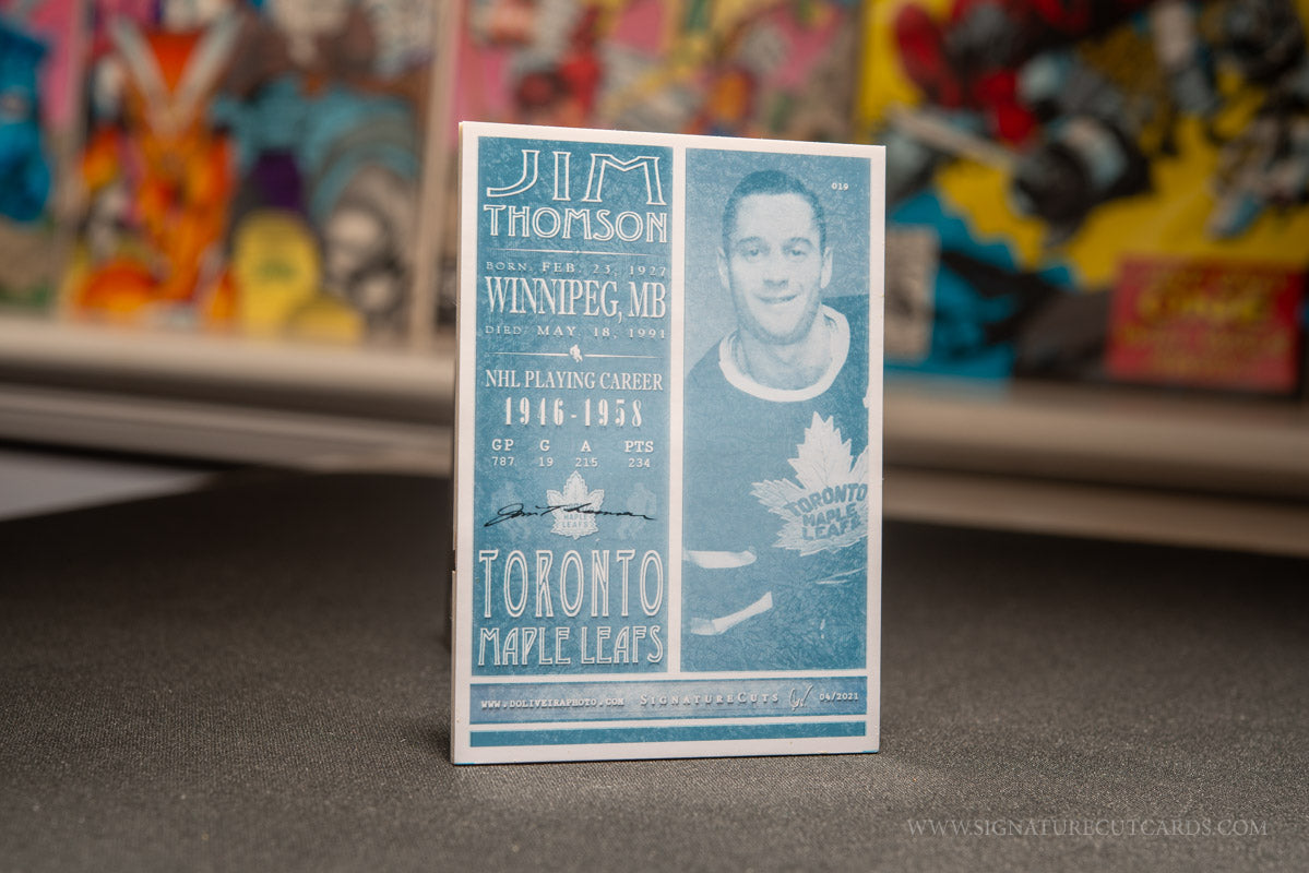 Jim Thomson Toronto Maple Leafs Signature Cut Card Back