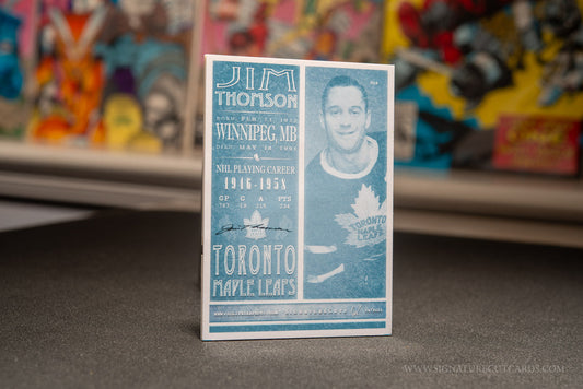 Jim Thomson Toronto Maple Leafs Signature Cut Card Back