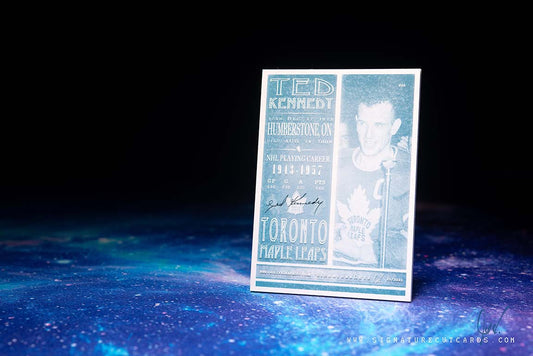 Ted Kennedy Toronto Maple Leafs Signature Cut Card Back