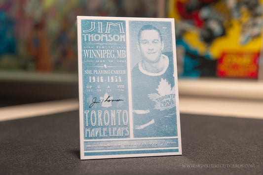 Jim Thomson Toronto Maple Leafs Signature Cut Card Back