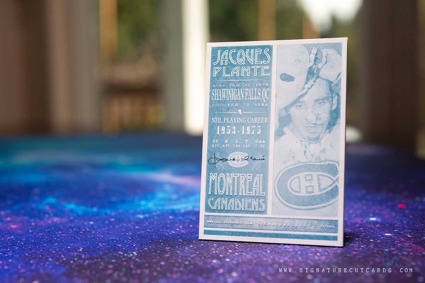 Jacques Plante Montreal Canadiens Vintage Signature Cut Card