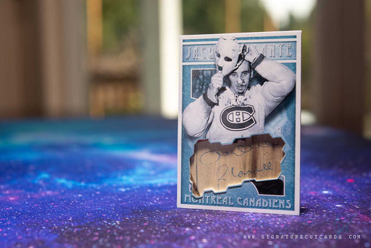 Jacques Plante Montreal Canadiens Vintage Signature Cut Card