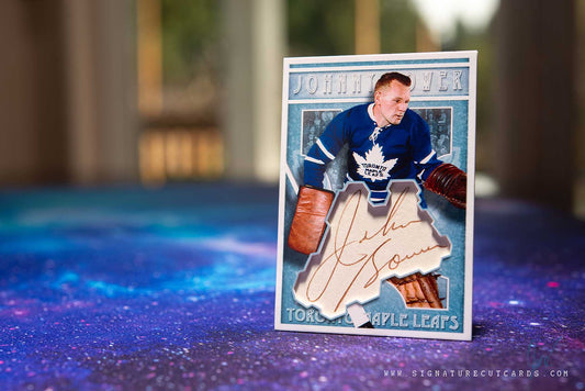 Johnny Bower Toronto Maple Leafs Vintage Signature Cut Card