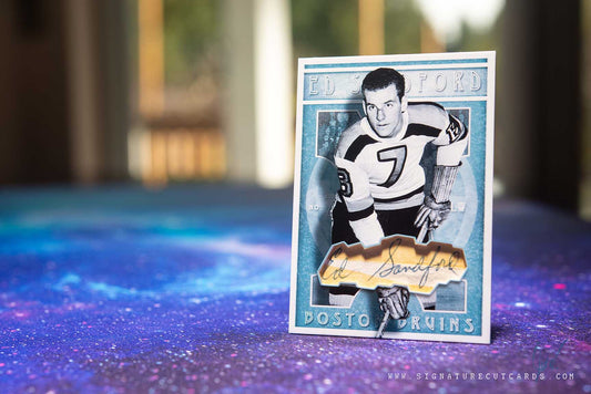 Ed Sandford Boston Bruins Vintage Signature Cut Card