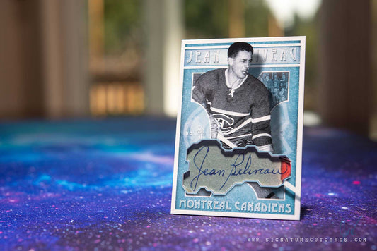 Jean Beliveau Montreal Canadiens Vintage Signature Cut Card
