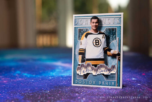 John Bucyk Boston Bruins Vintage Signature Cut Card