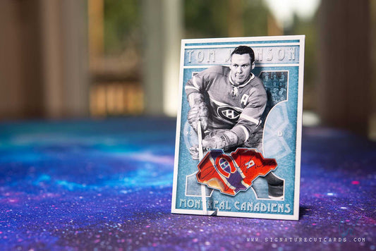 Tom Johnson Montreal Canadiens Vintage Signature Cut Card