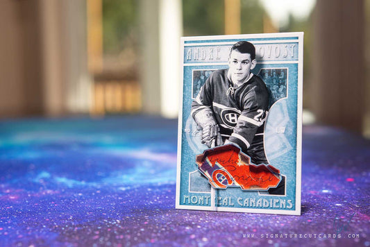 Andre Pronovost Montreal Canadiens Vintage Signature Cut Card