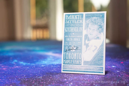 Darryl Sittler Toronto Maple Leafs Signature Cut Card Back