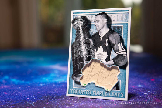 George Armstrong Toronto Maple Leafs Vintage Signature Cut Card