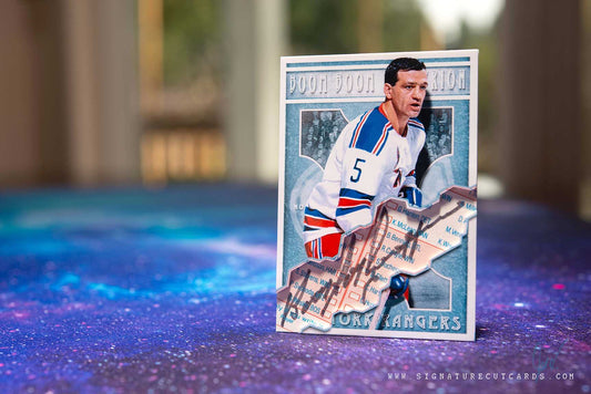 Boom Boom Geoffrion New York Rangers Vintage Signature Cut Card