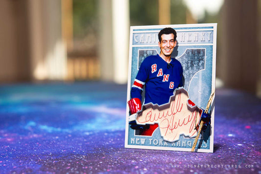 Camile Henry New York Rangers Vintage Signature Cut Card