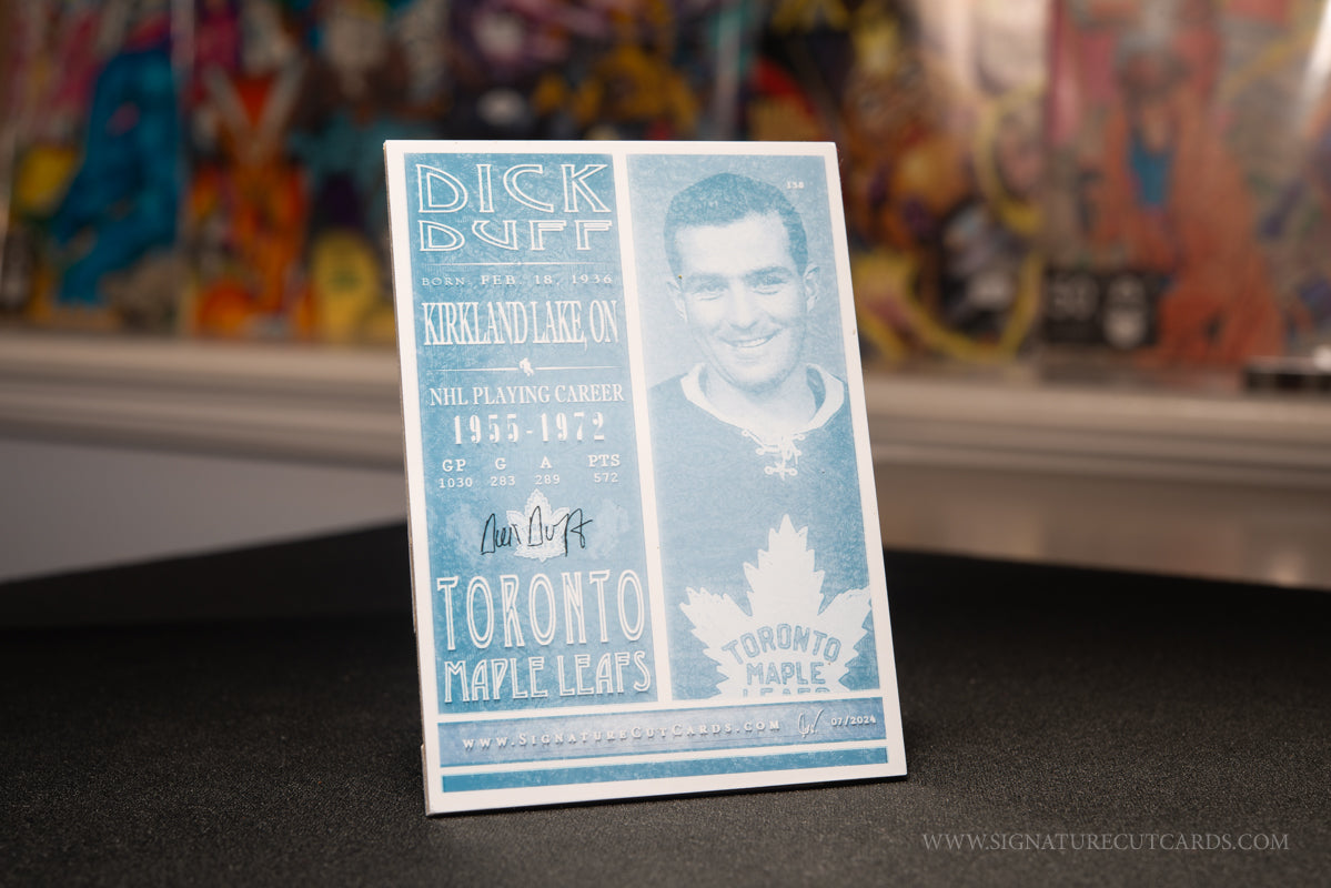 Dick Duff Toronto Maple Leafs Signature Cut Card Back