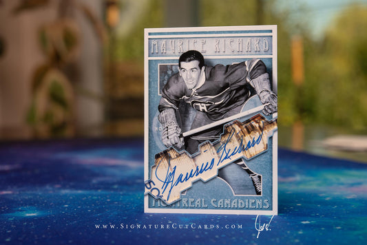 Maurice Richard Montreal Canadiens Vintage Signature Cut Card