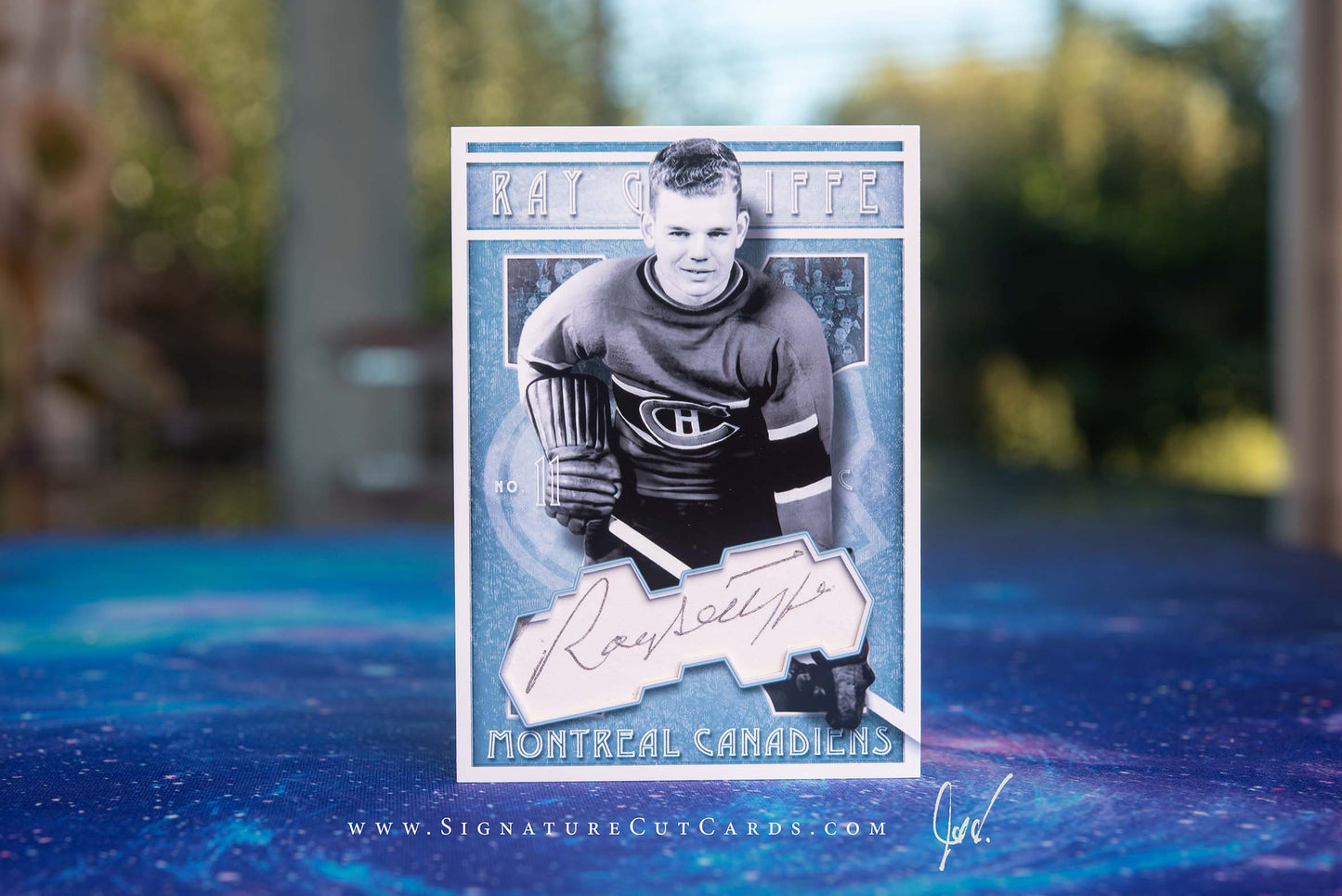 Ray Getliffe Montreal Canadiens Vintage Signature Cut Card