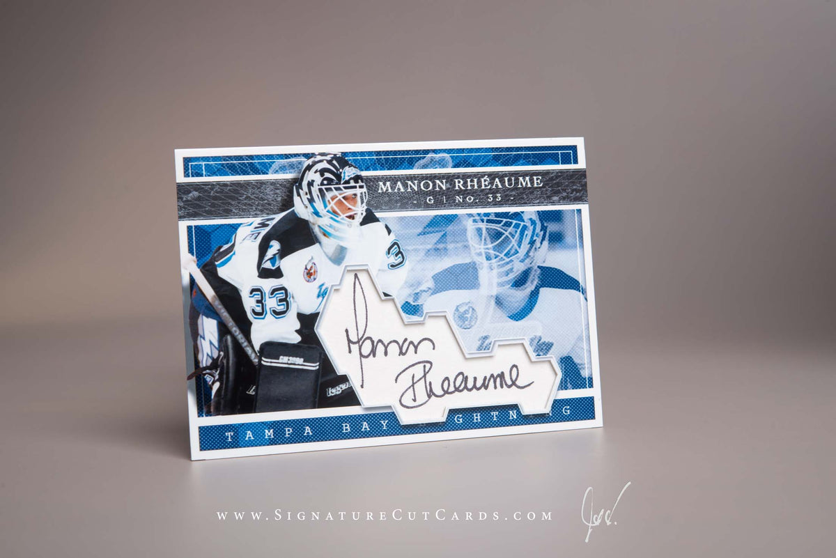 Manon Rheaume Tampa Bay Lightning Signature Cut Card Autograph