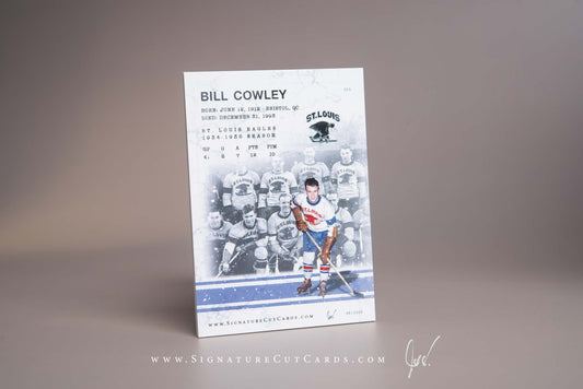 Bill Cowley St. Louis Eagles Signature Cut Card Back