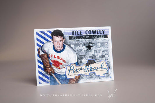 Bill Cowley St. Louis Eagles Signature Cut Card Autograph