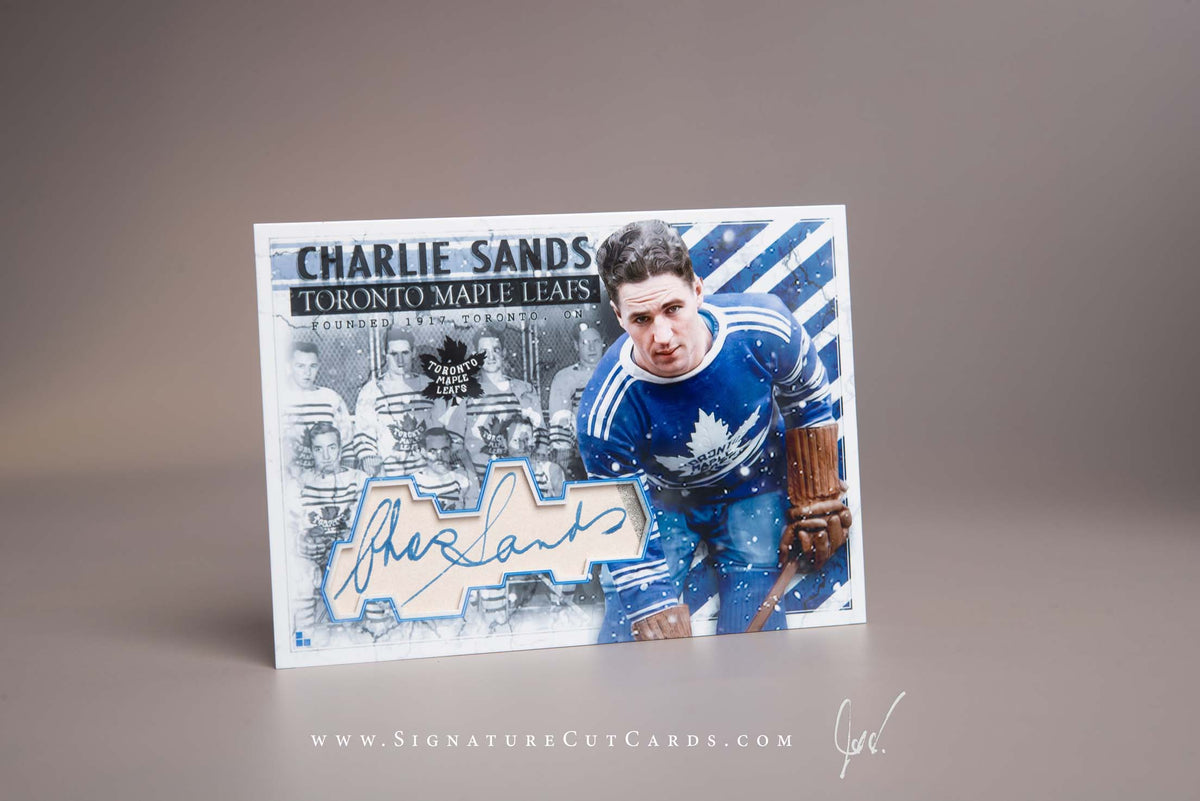 Charlie Sands Toronto Maple Leafs Signature Cut Card Autograph