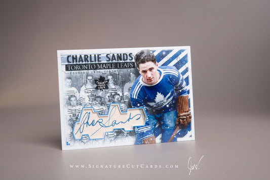 Charlie Sands Toronto Maple Leafs Signature Cut Card Autograph