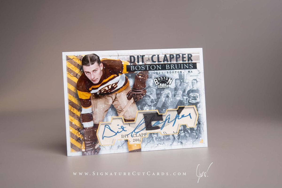 Dit Clapper Boston Bruins Signature Cut Card Autograph