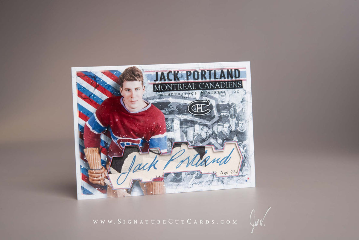 Jack Portland Montreal Canadiens Signature Cut Card Autograph