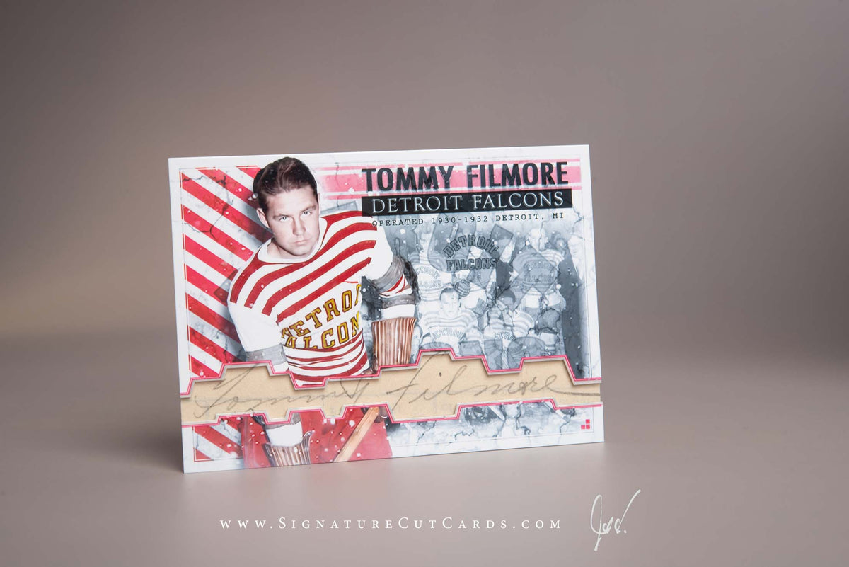 Tommy Filmore Detroit Falcons Signature Cut Card Autograph