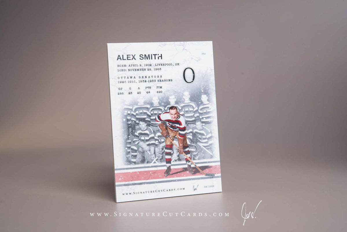Alex Smith Ottawa Senators Signature Cut Card Back