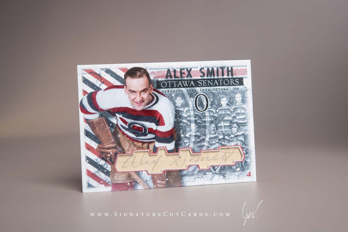 Alex Smith Ottawa Senators Signature Cut Card Autograph