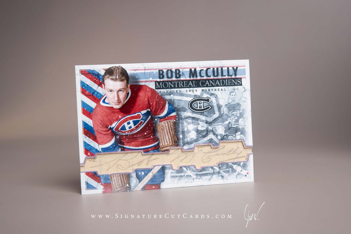 Bob McCully Montreal Canadiens Signature Cut Card Autograph