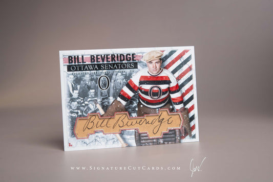 Bill Beveridge Ottawa Senators Signature Cut Card Autograph