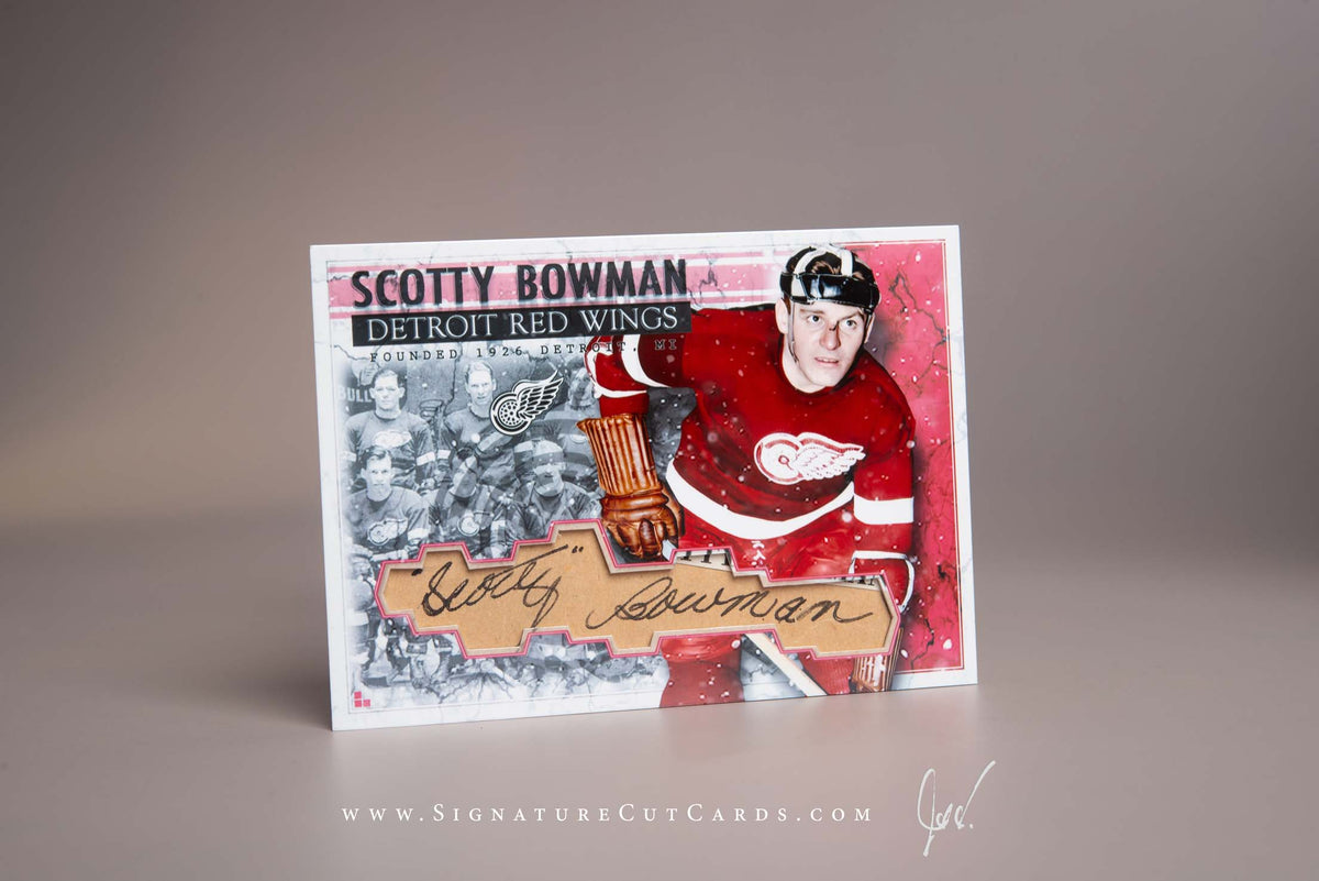 "Scotty" Bowman Detroit Red Wings Signature Cut Card Autograph